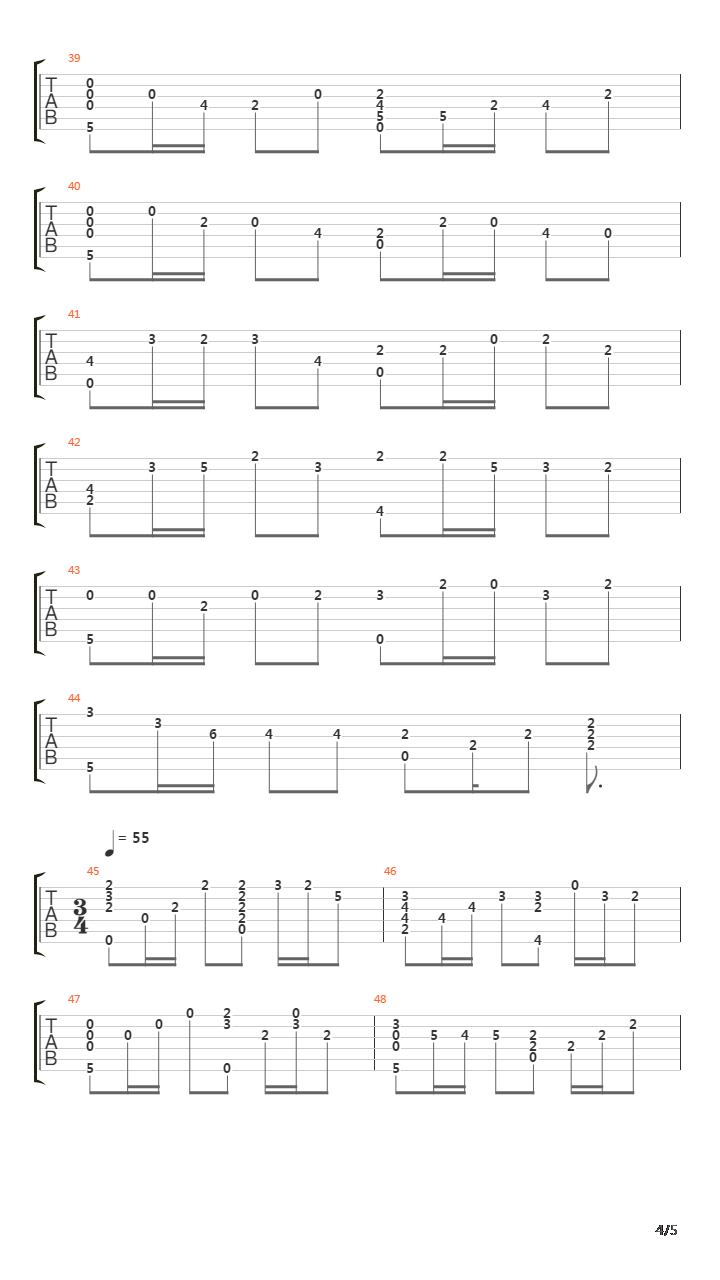 卡农(Canon in D)吉他谱