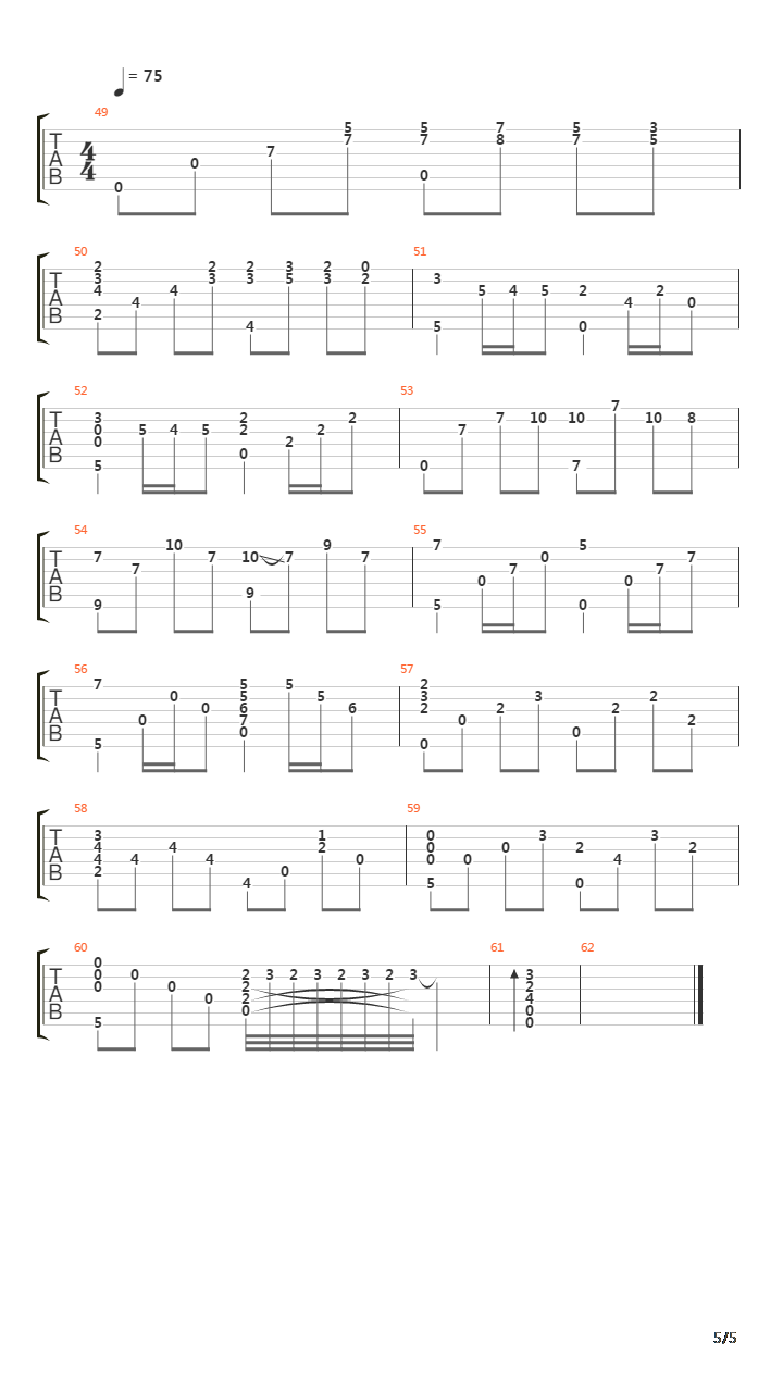 卡农(Canon in D)吉他谱