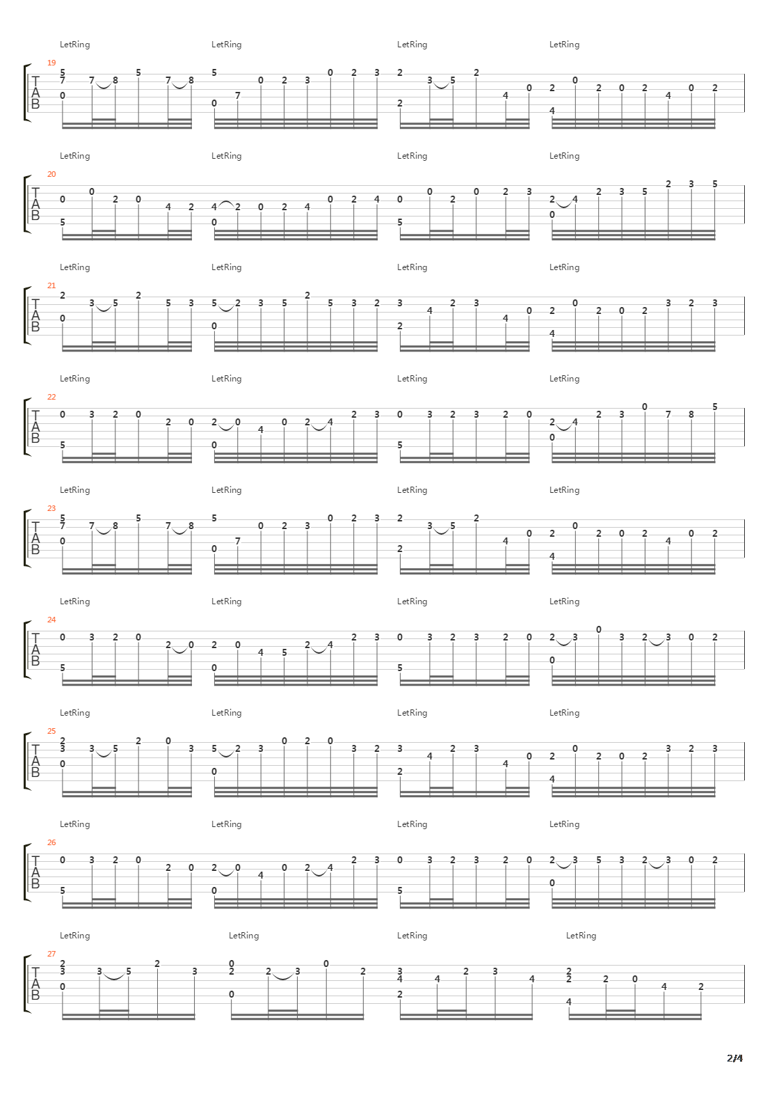 卡农(Canon in D)吉他谱