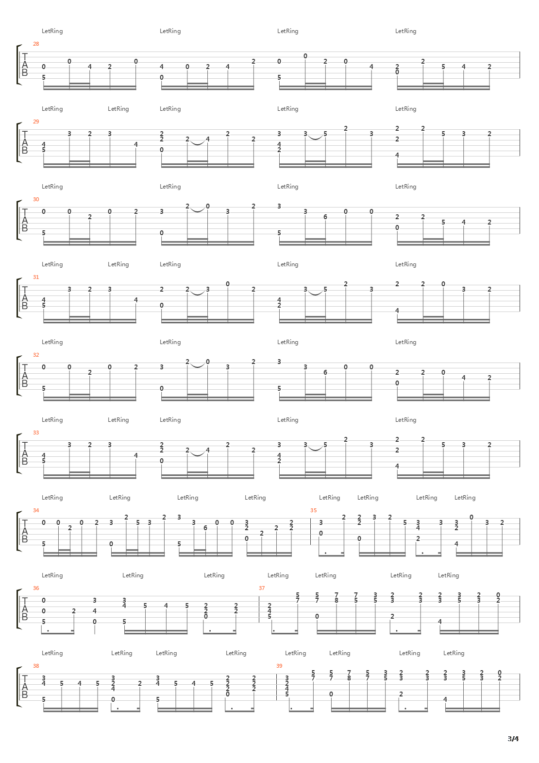 卡农(Canon in D)吉他谱