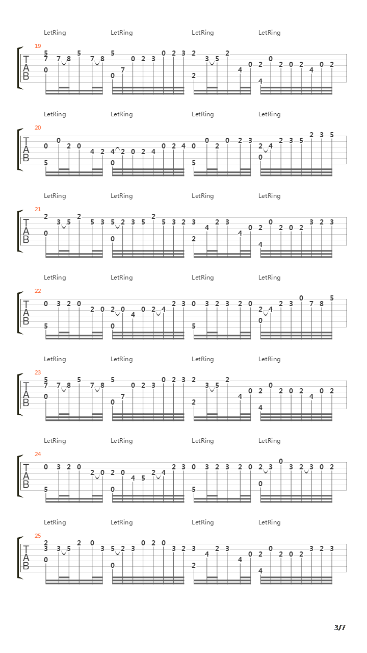 卡农(Canon in D)吉他谱