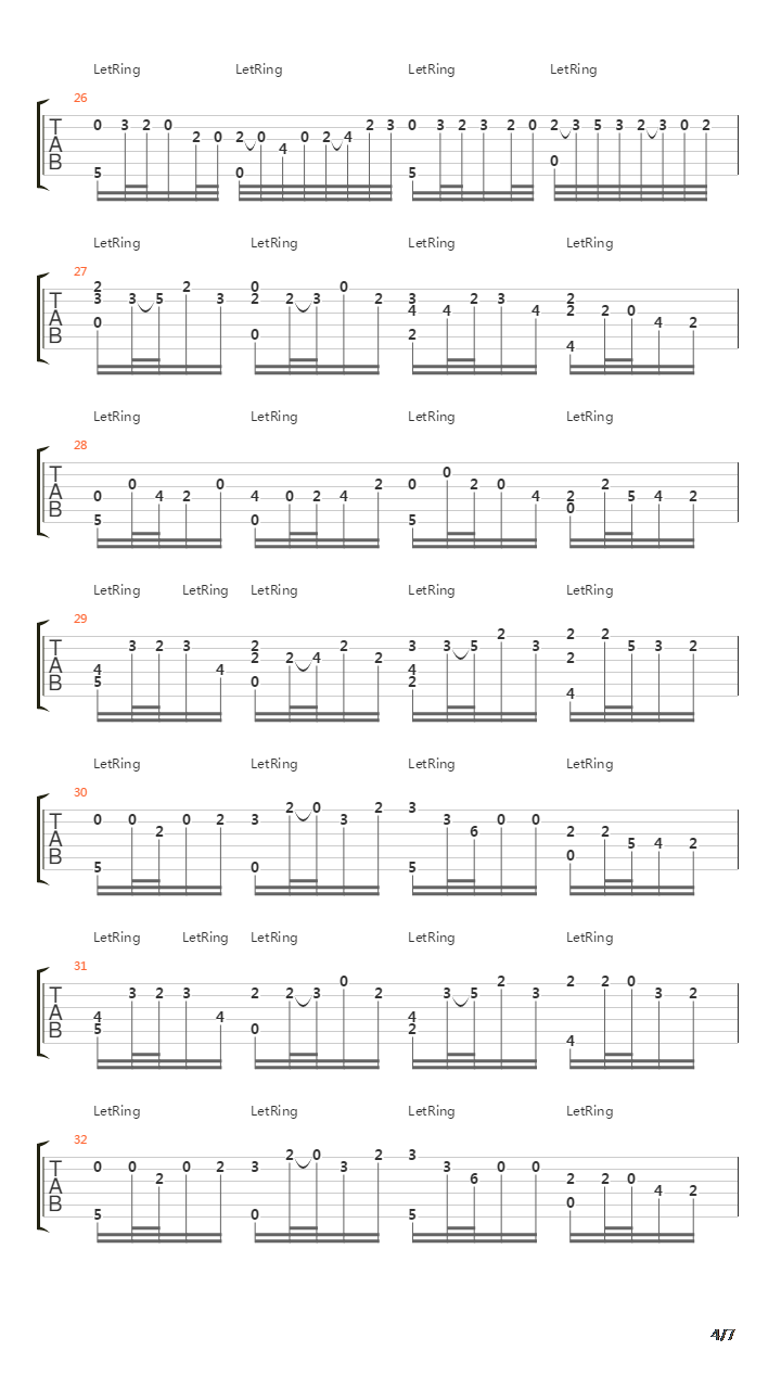 卡农(Canon in D)吉他谱