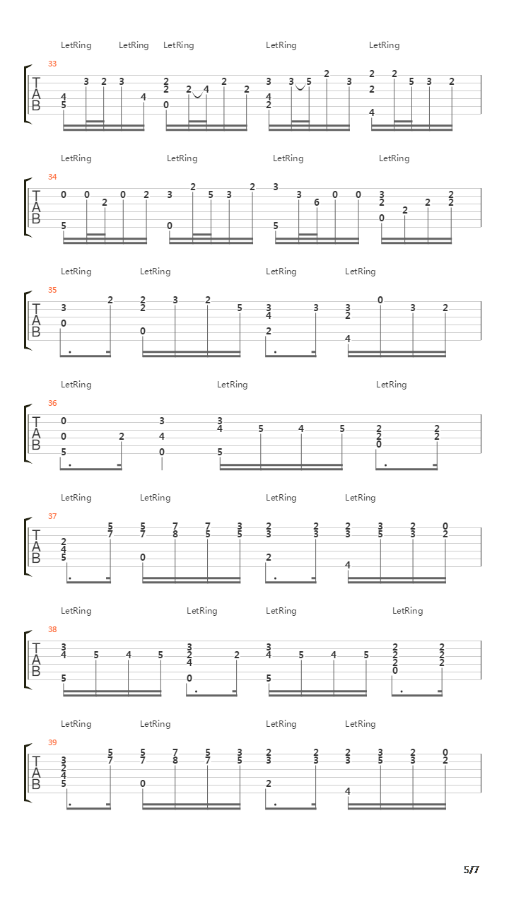 卡农(Canon in D)吉他谱