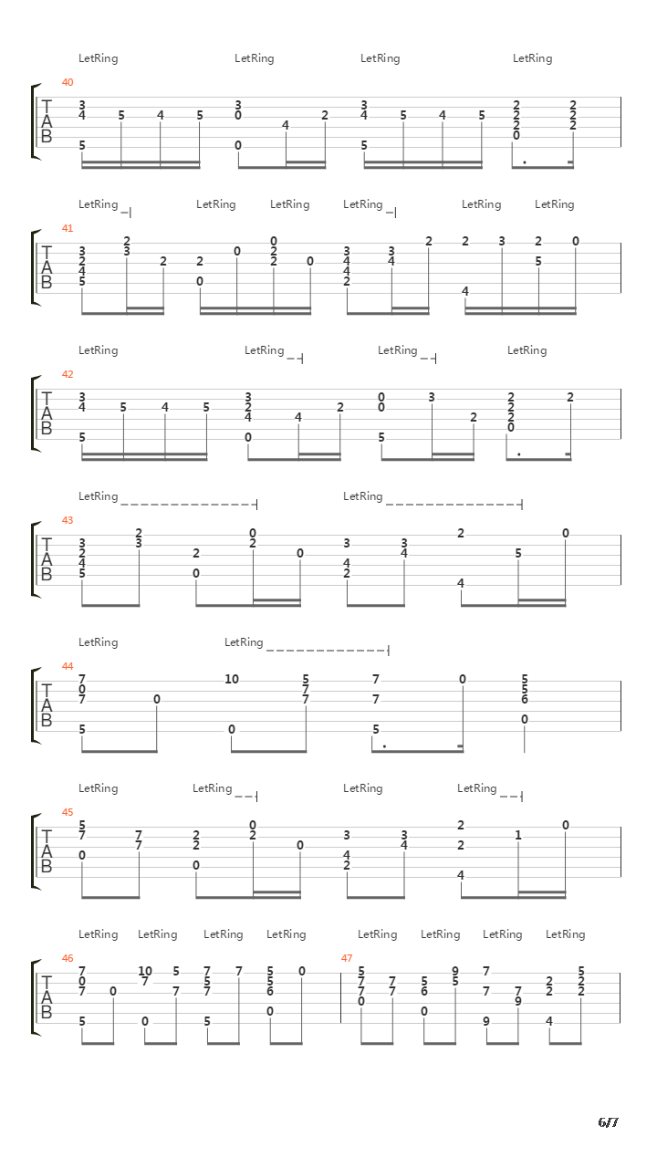 卡农(Canon in D)吉他谱