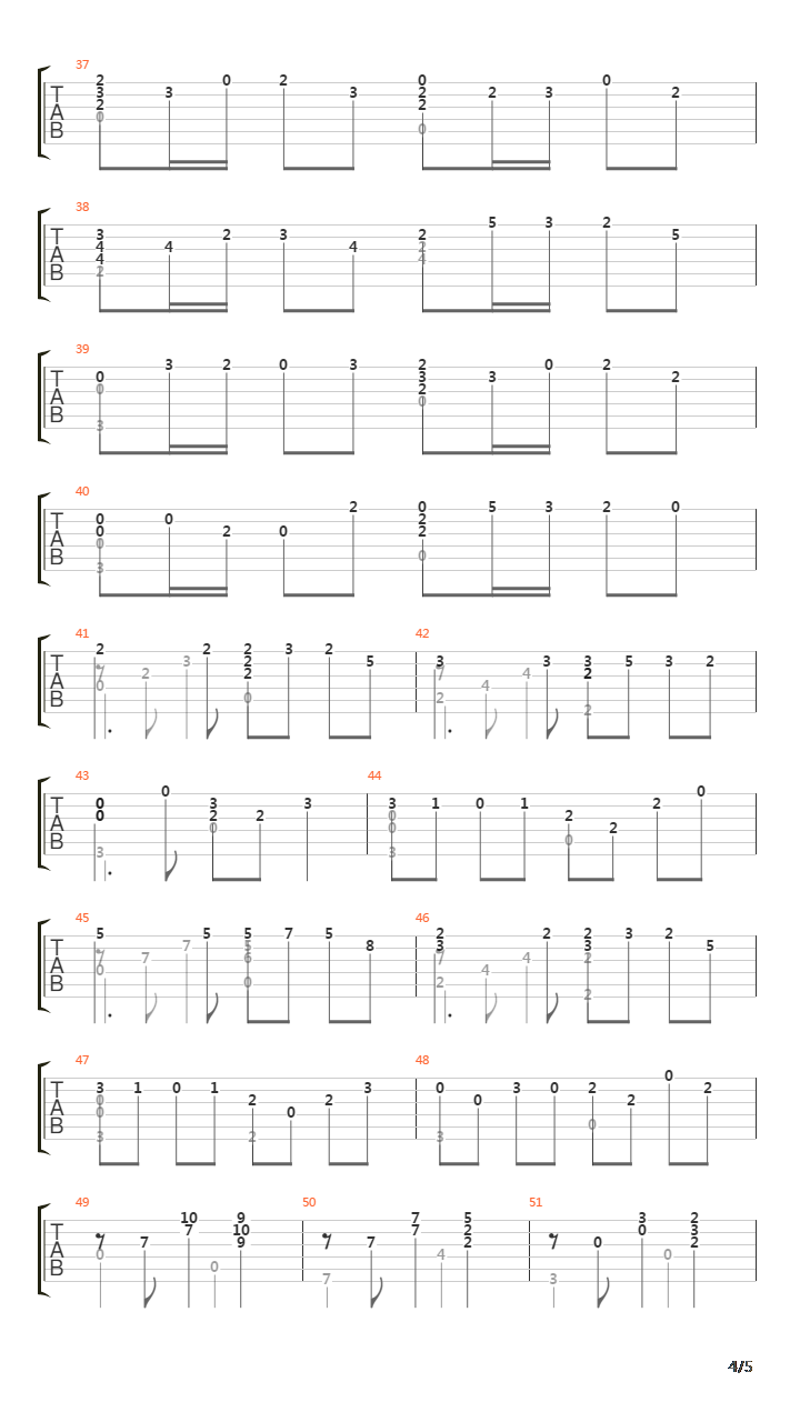 卡农(Canon in D)吉他谱