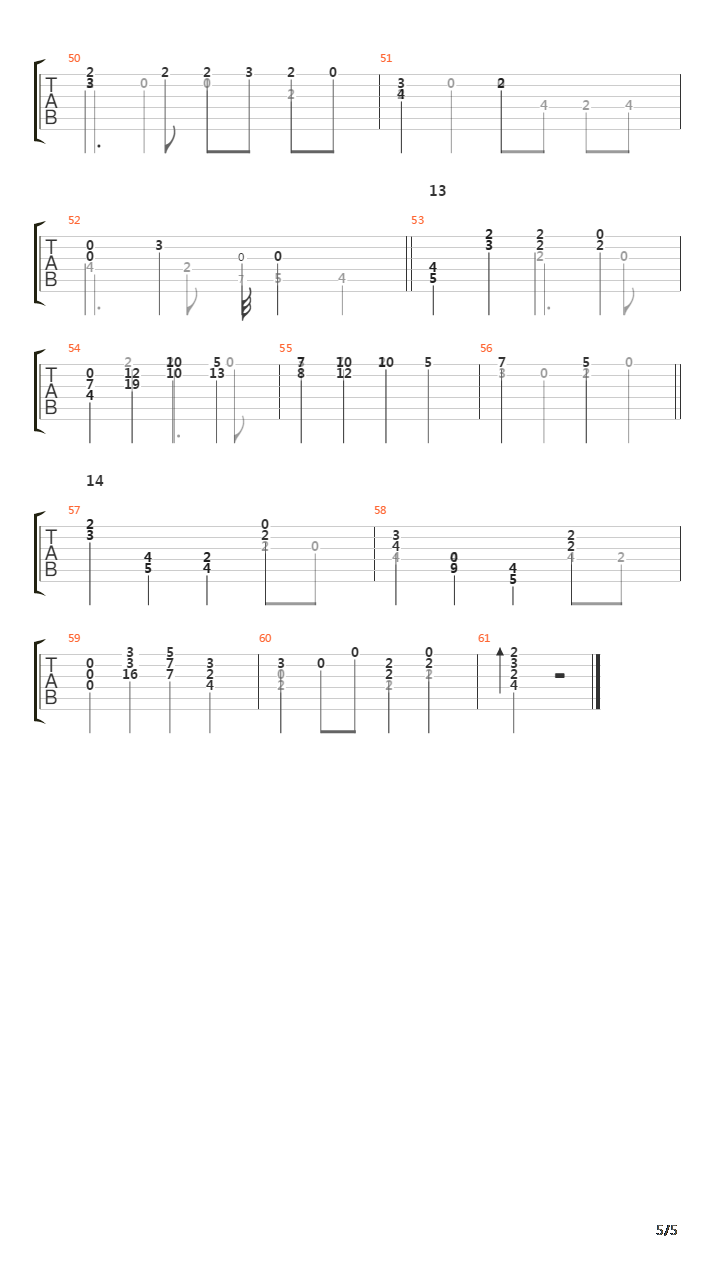 卡农(Canon in D)吉他谱