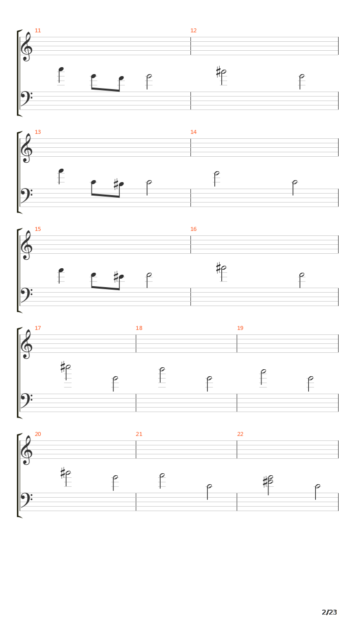 卡农(Canon in D)吉他谱