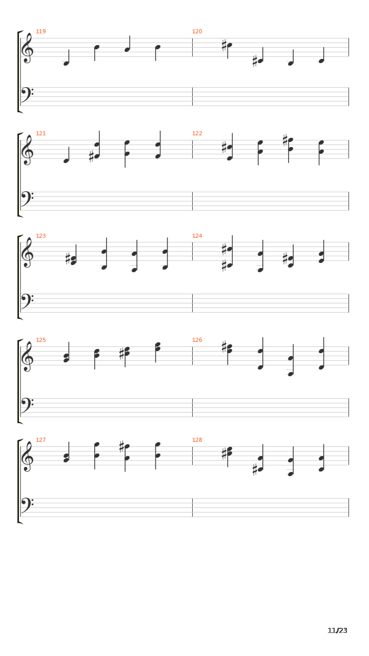 卡农(Canon in D)吉他谱