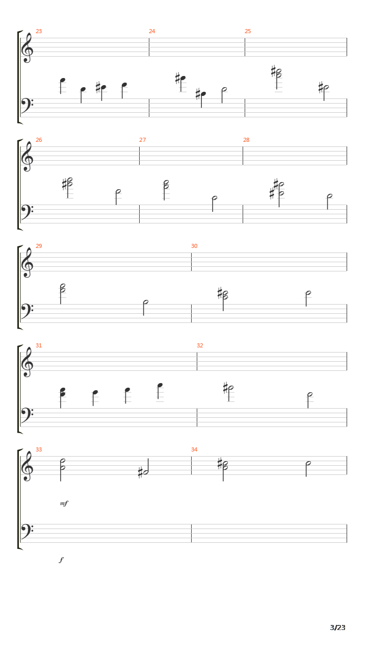 卡农(Canon in D)吉他谱