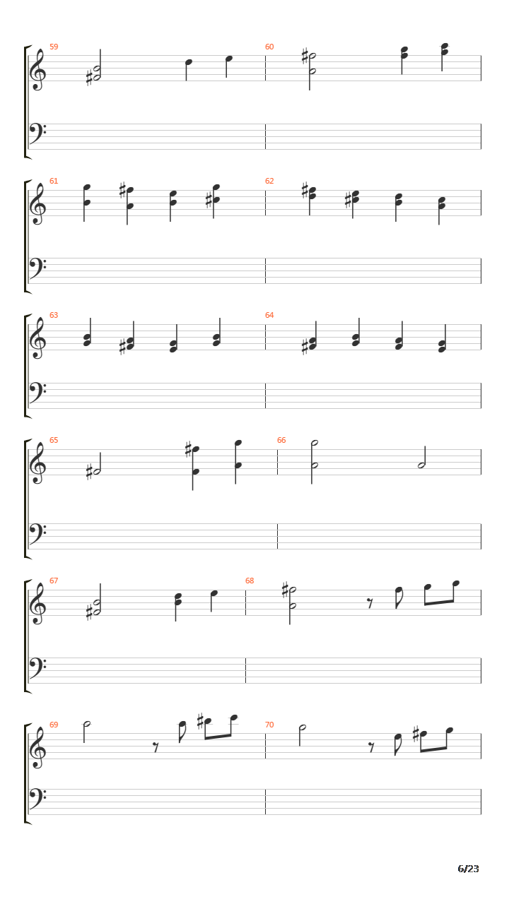 卡农(Canon in D)吉他谱