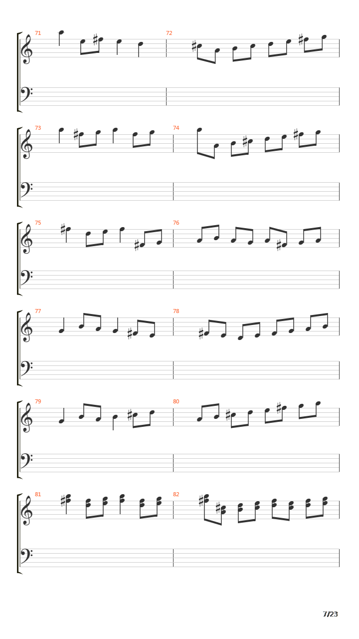 卡农(Canon in D)吉他谱