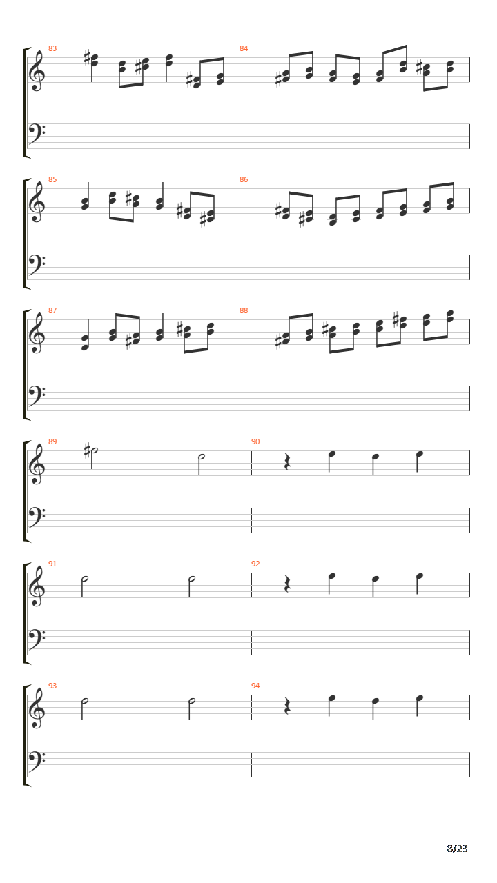 卡农(Canon in D)吉他谱