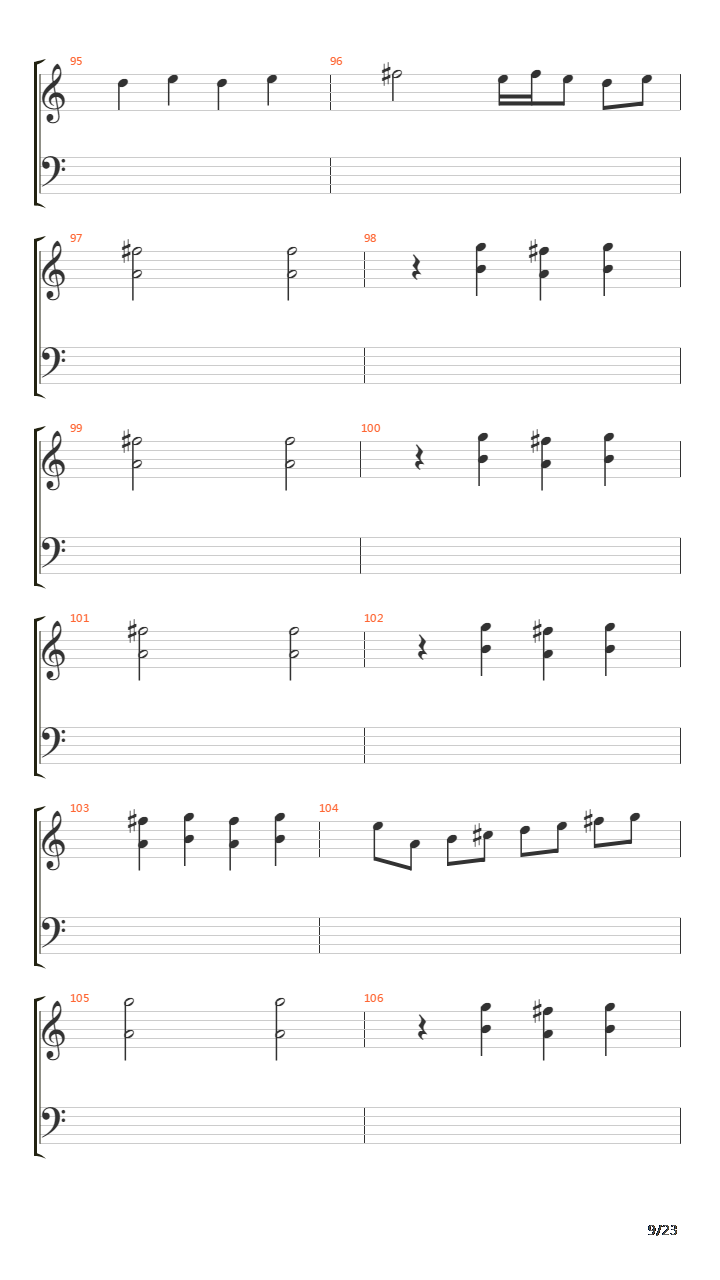 卡农(Canon in D)吉他谱