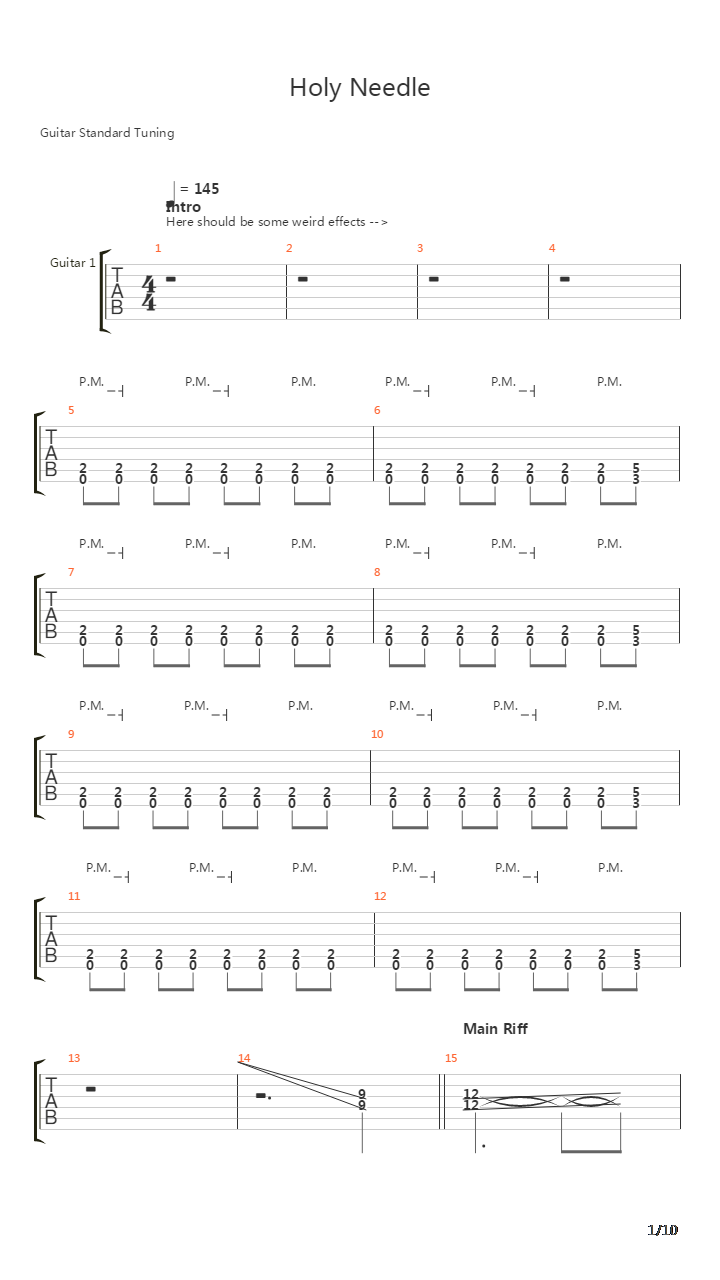 Holy Needle吉他谱