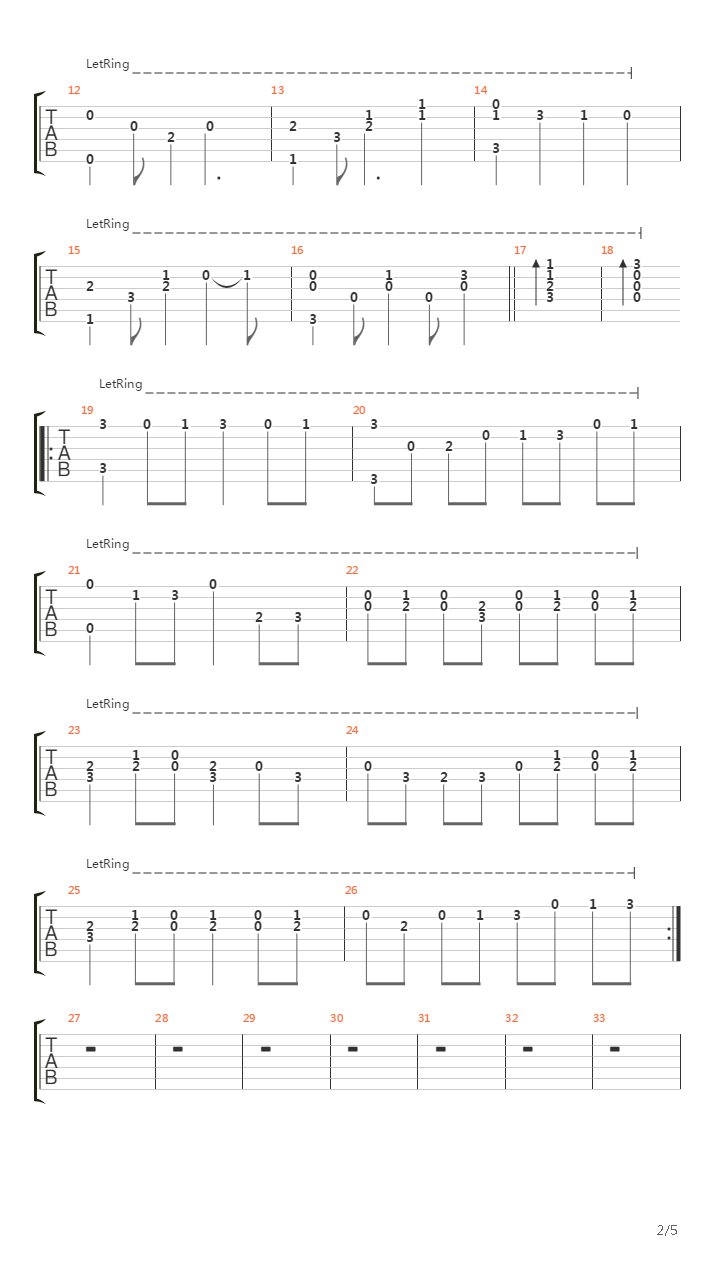 Canon in D(双吉他)吉他谱