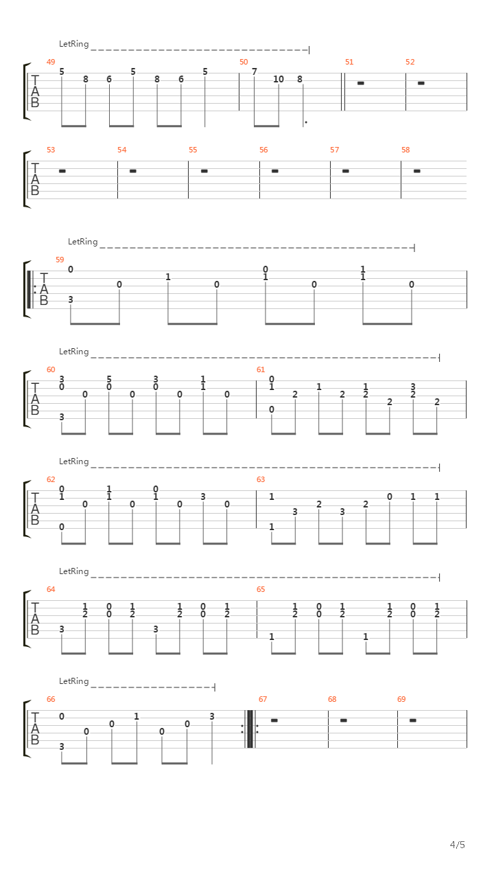 Canon in D(双吉他)吉他谱