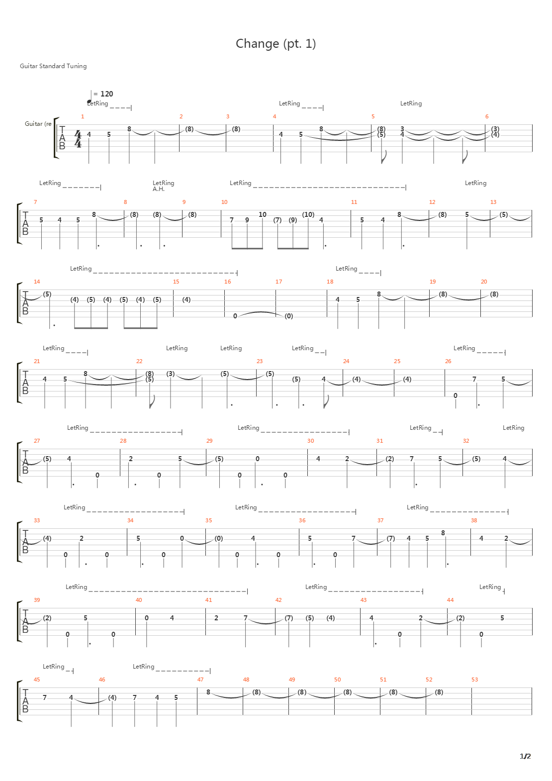 Change Part 1吉他谱