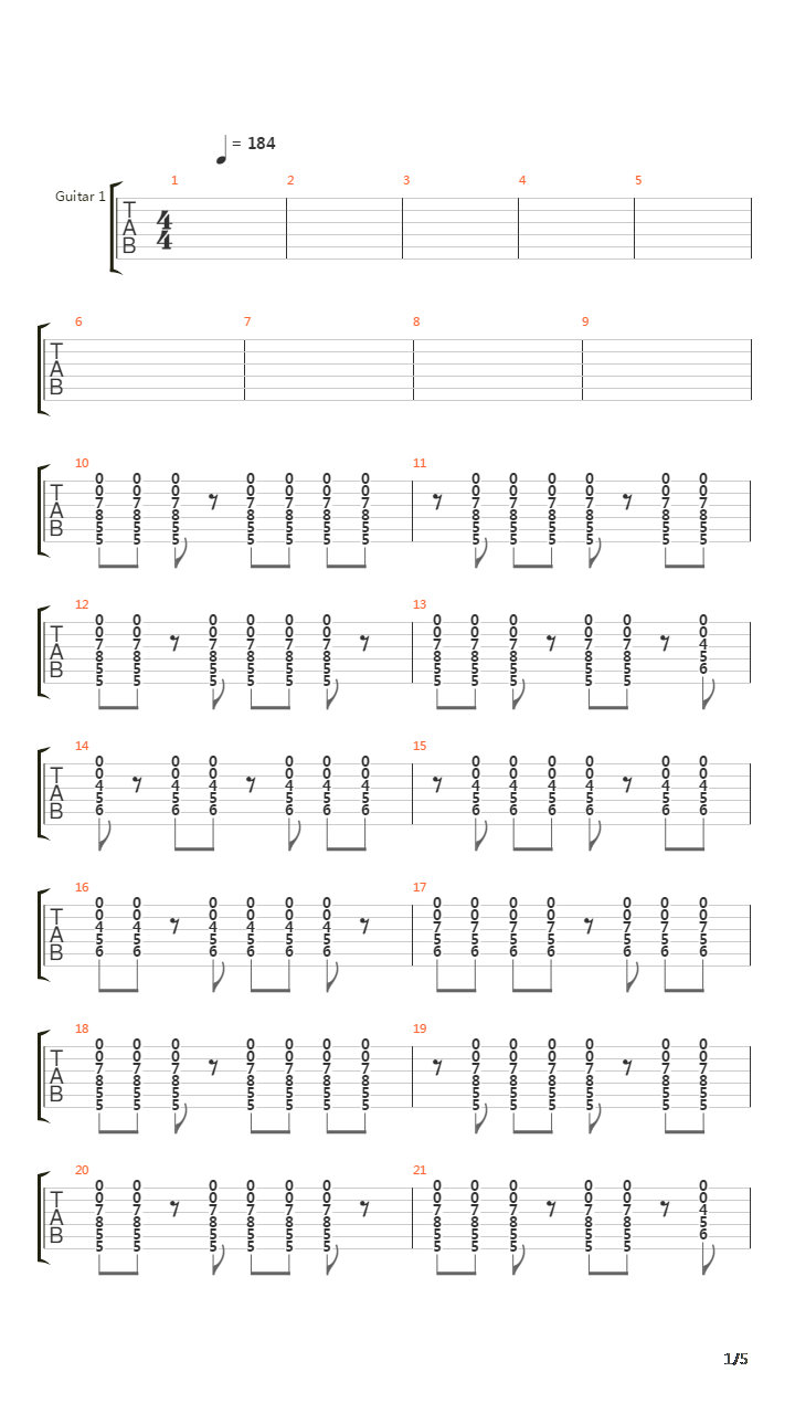 Cote吉他谱