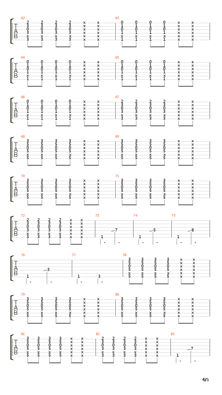 Cote吉他谱