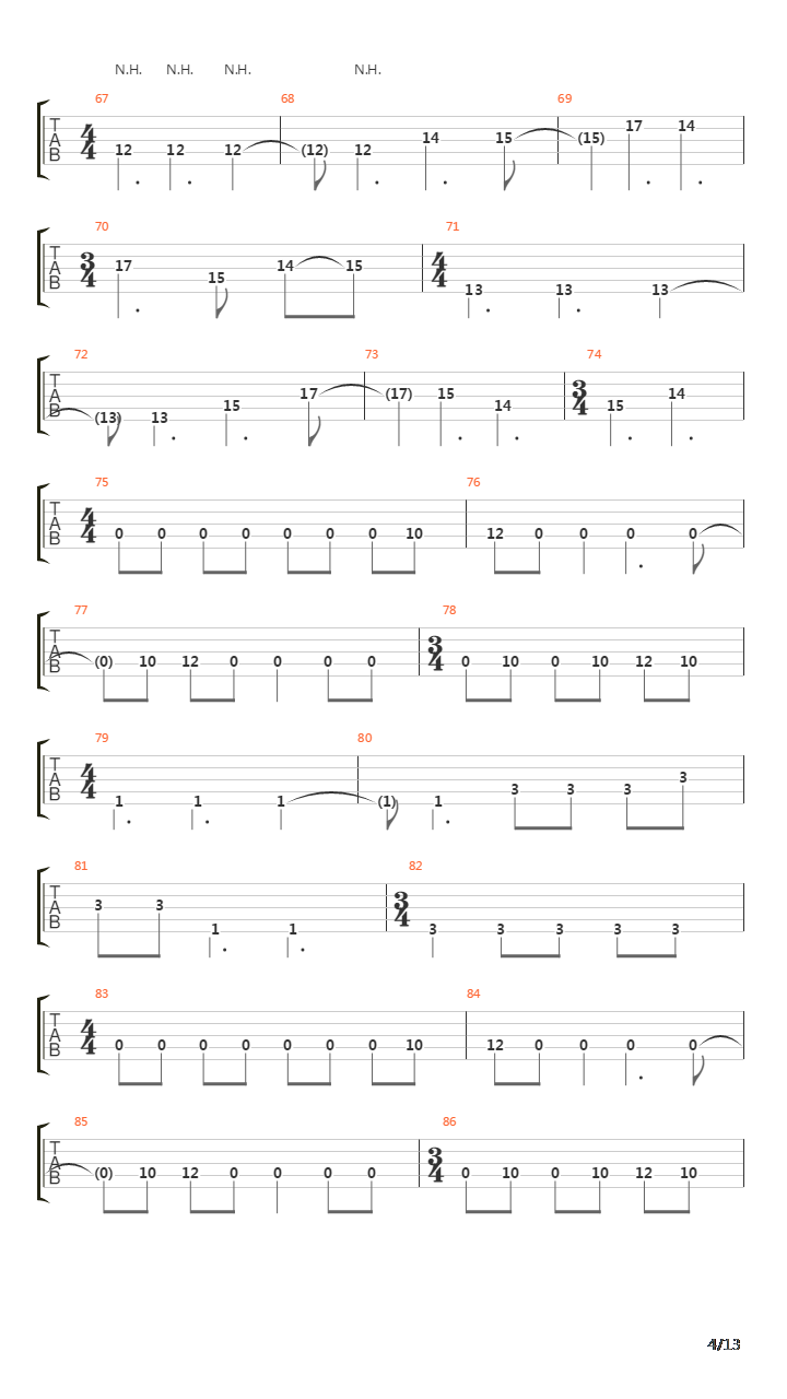 Cote吉他谱