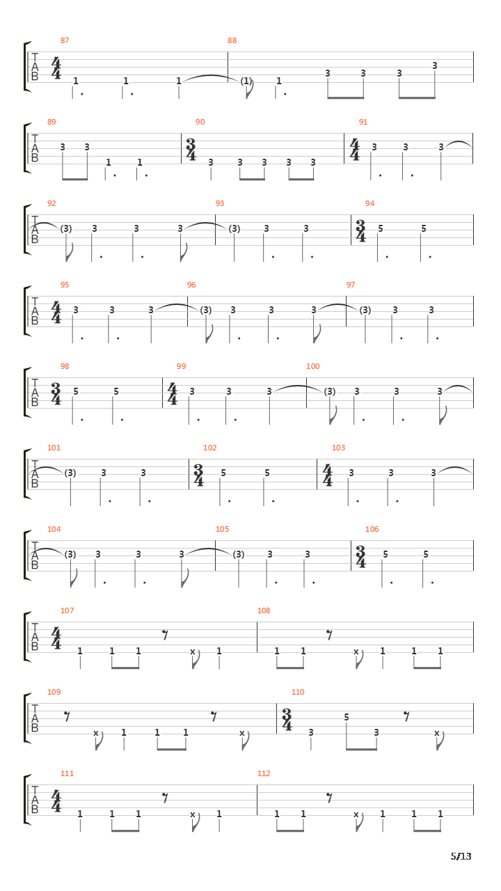 Cote吉他谱