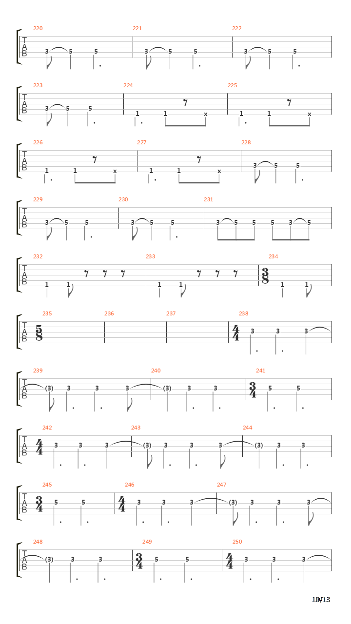 Cote吉他谱