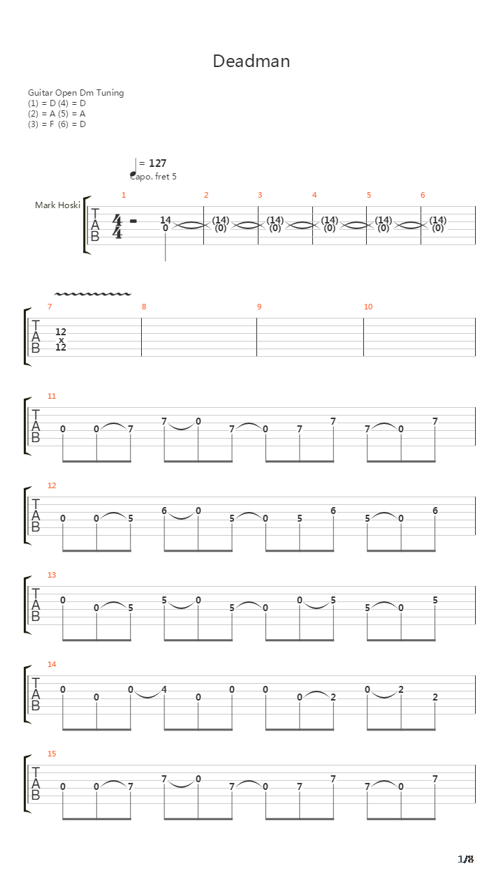 Deadman吉他谱