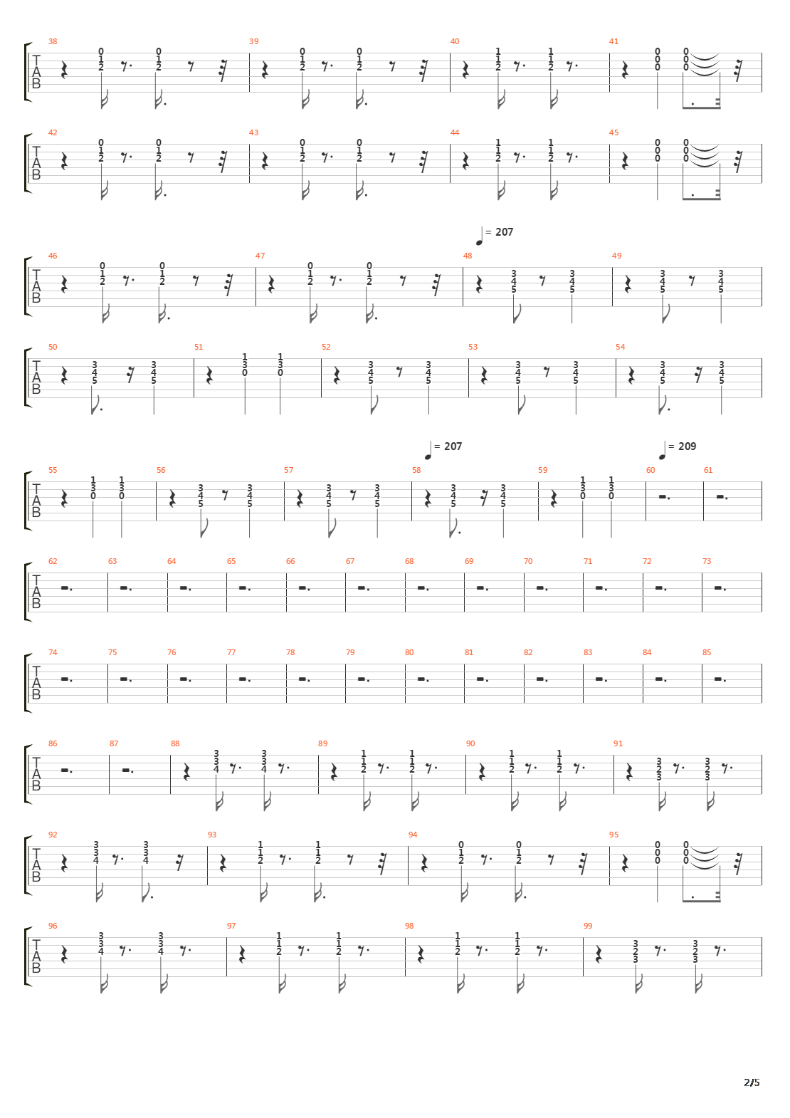 Suspended In Gaffa吉他谱