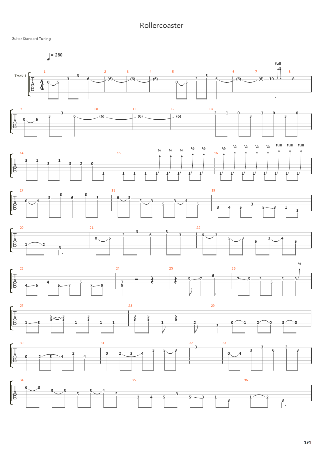 Rollercoaster吉他谱