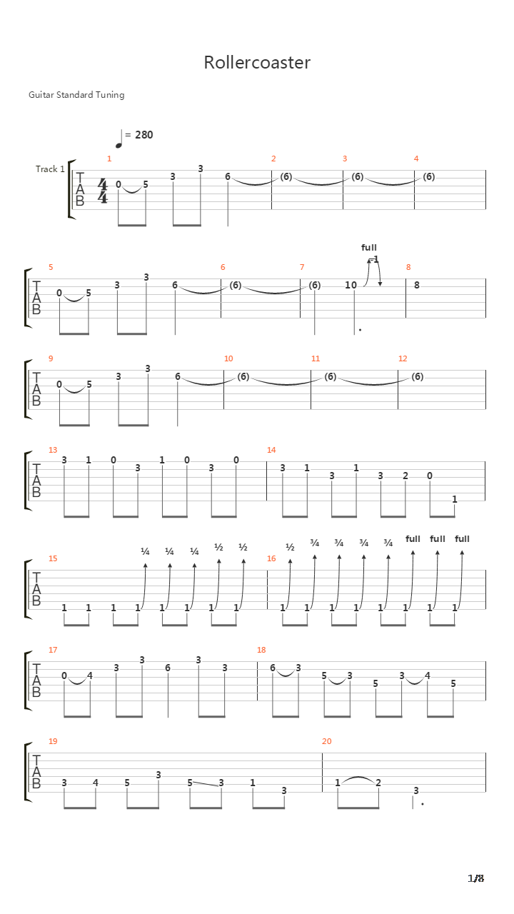 Rollercoaster吉他谱