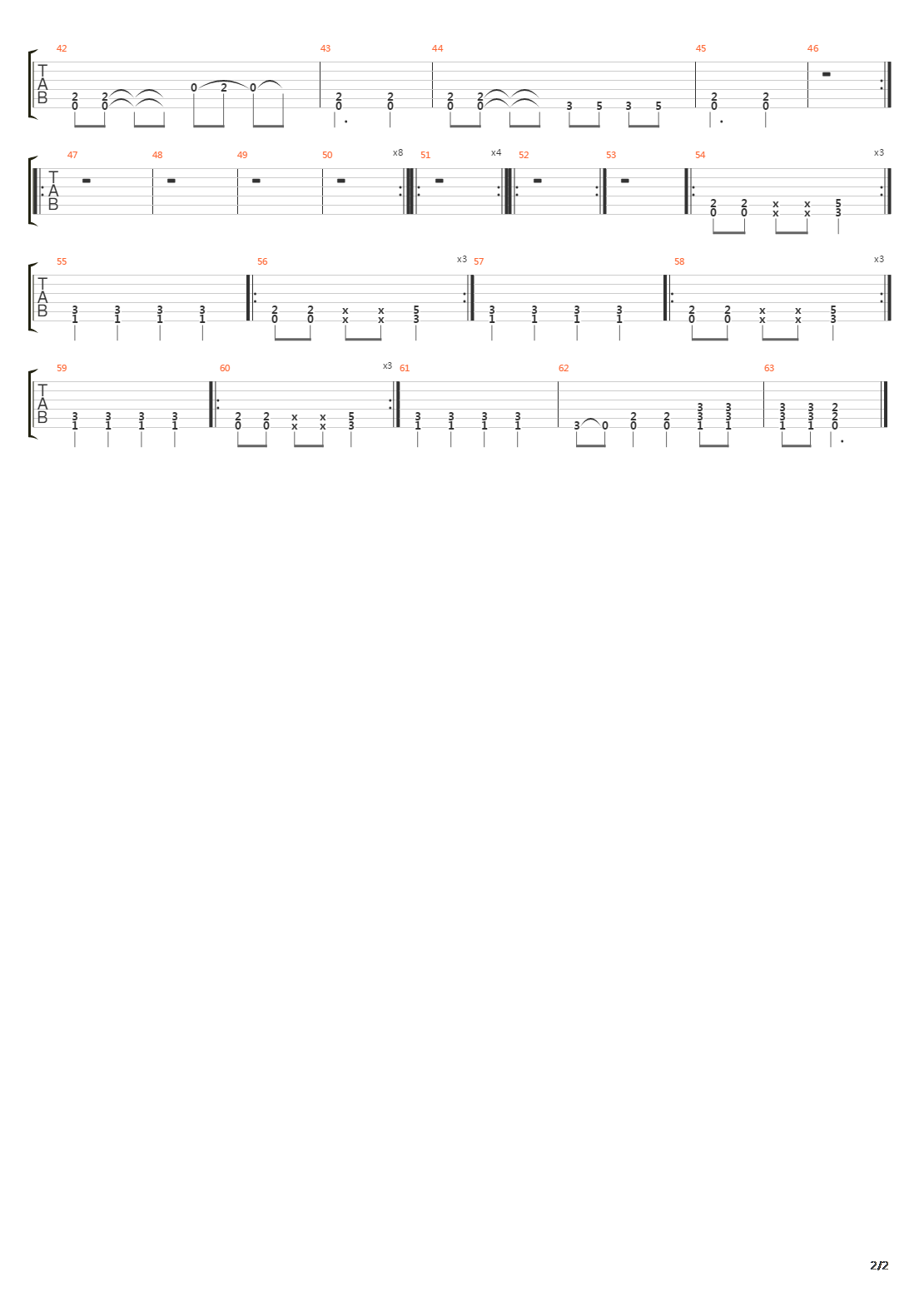 Bawitdaba吉他谱