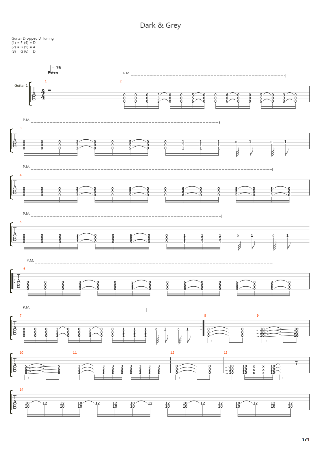 Dark And Grey吉他谱