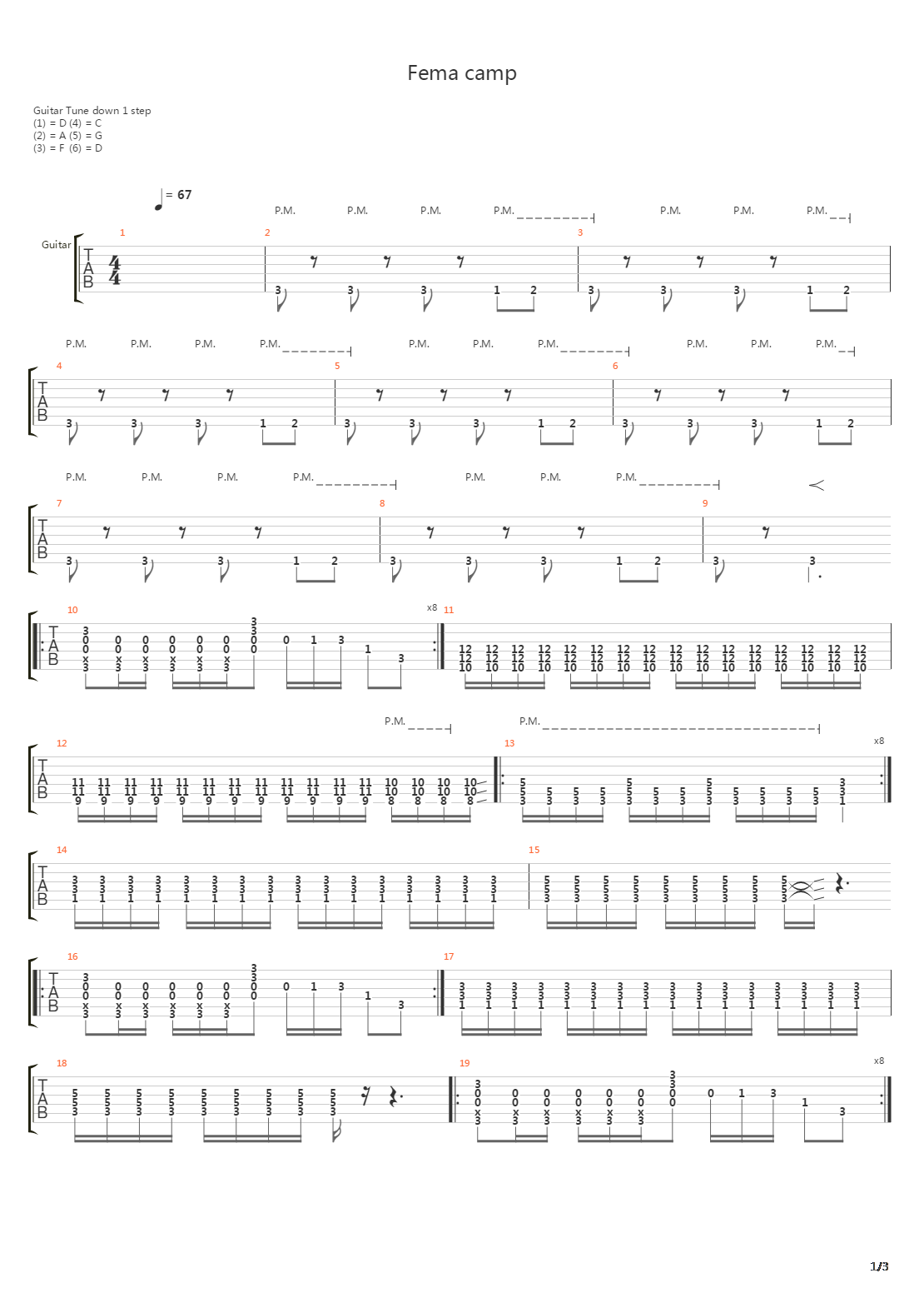 Fema Camp吉他谱
