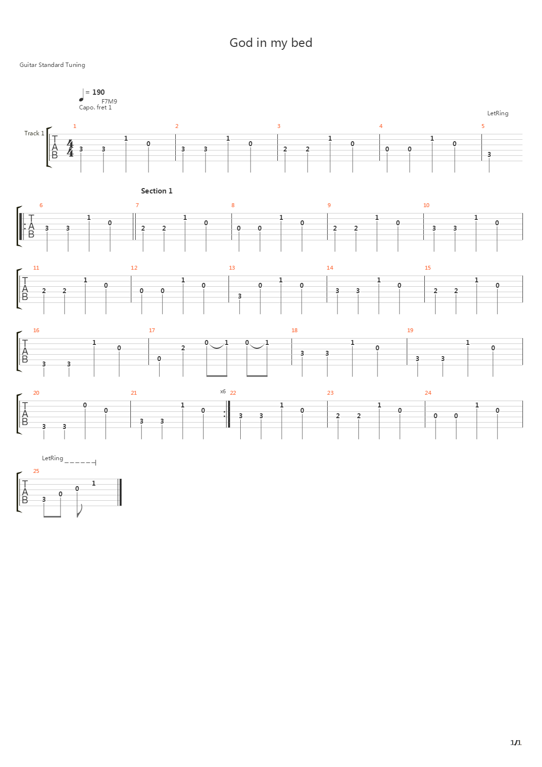 God In My Bed吉他谱