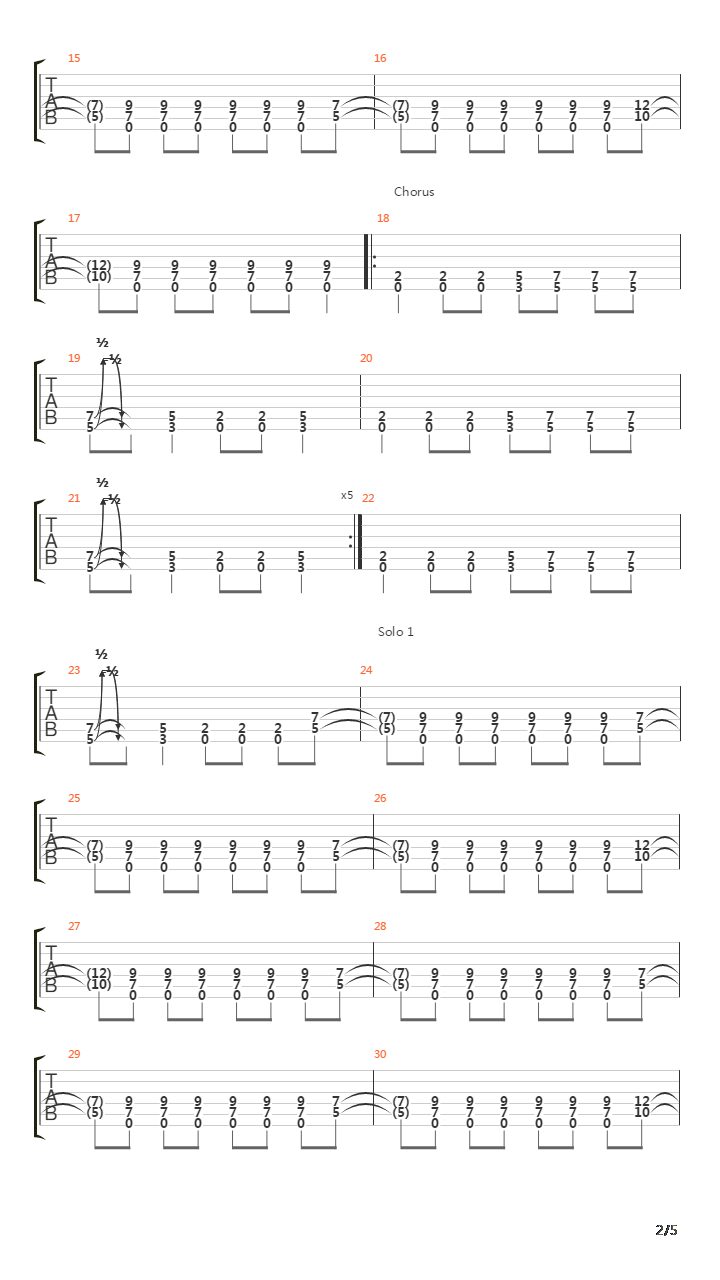 100吉他谱