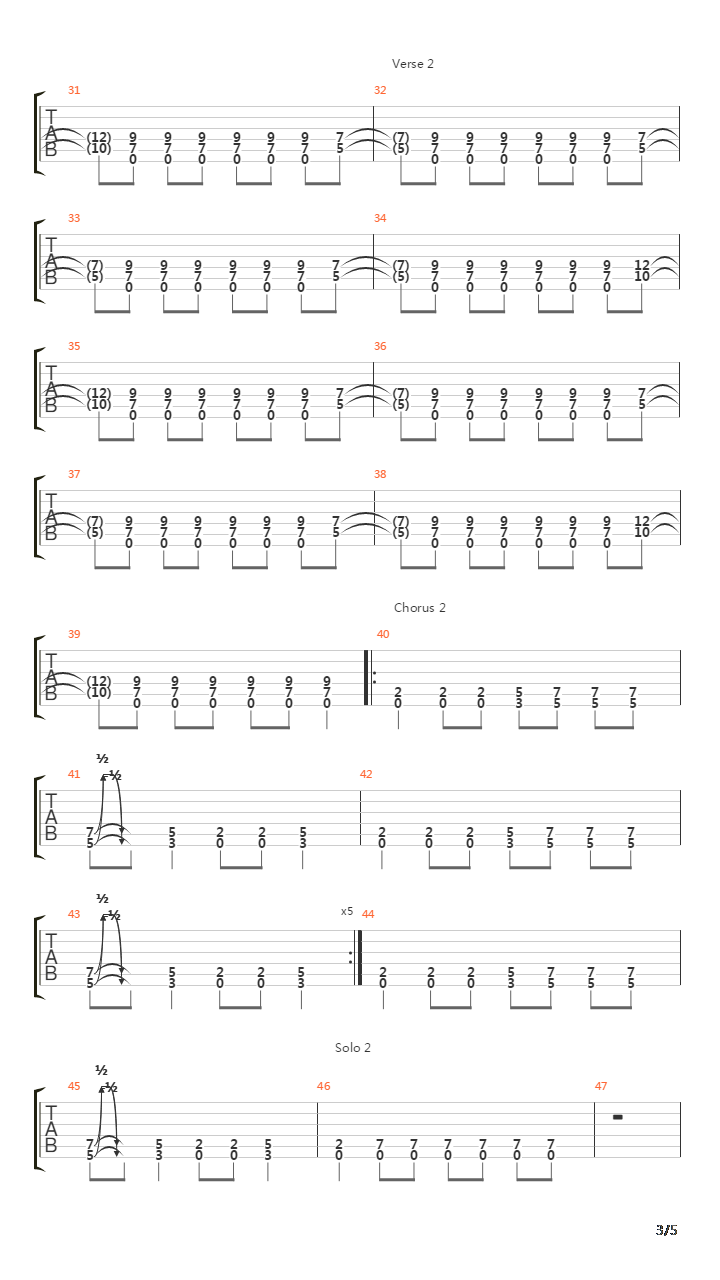 100吉他谱