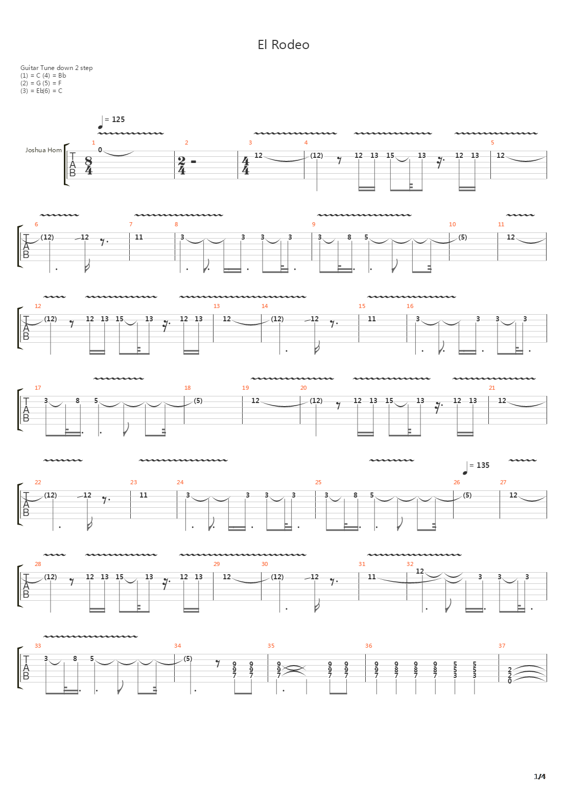 El Rodeo吉他谱