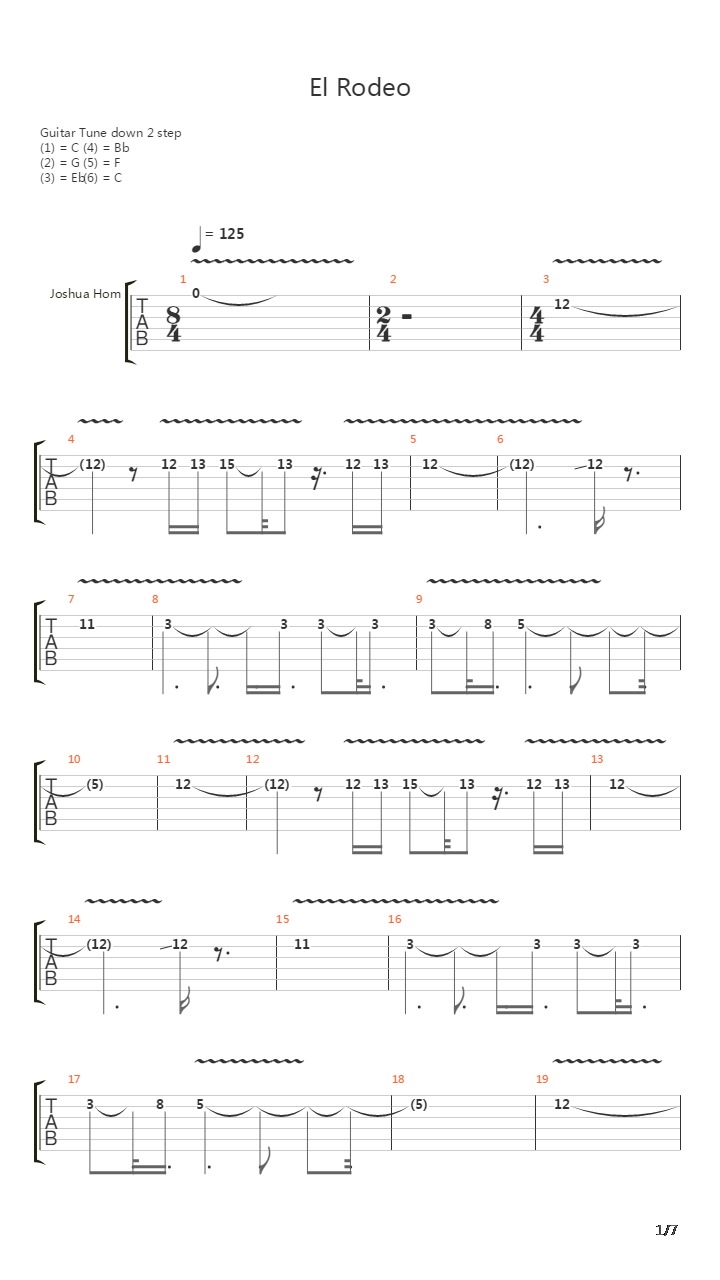 El Rodeo吉他谱
