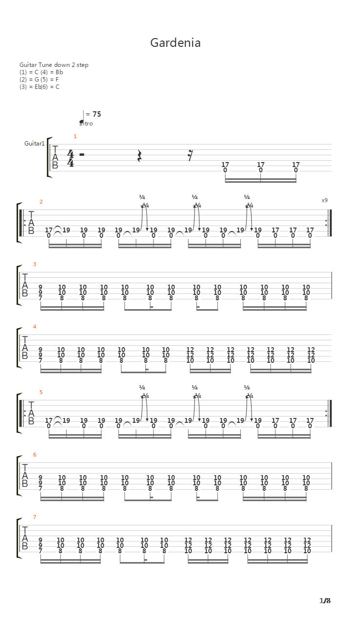 Gardenia吉他谱