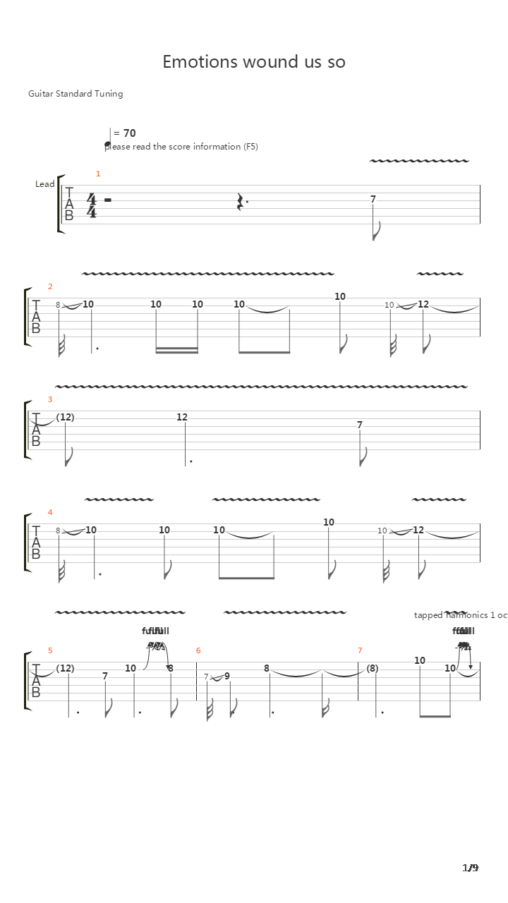 Emotions Wound Us So吉他谱