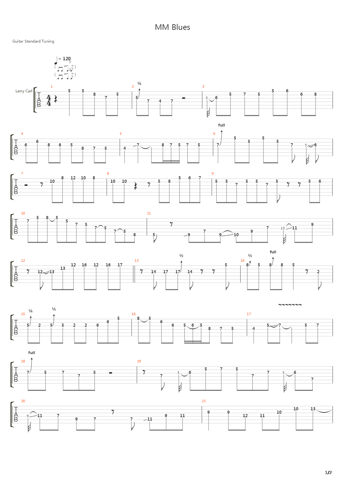 Mm Blues吉他谱