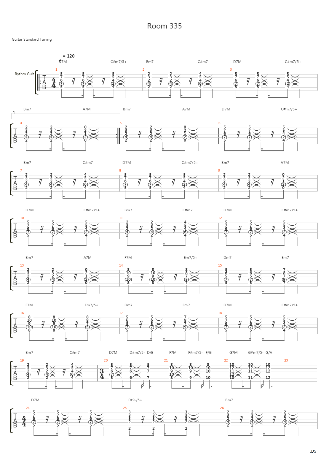 Room 335吉他谱
