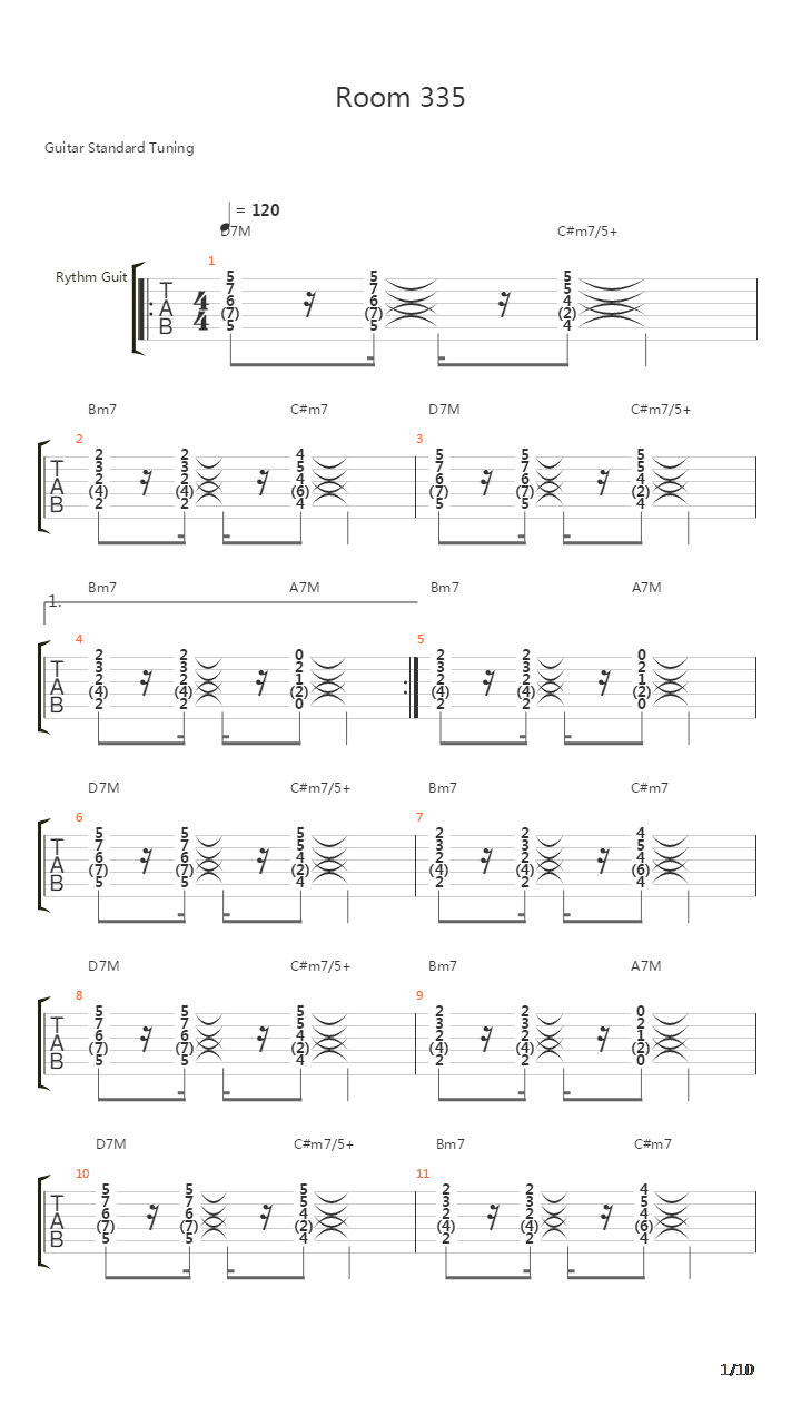 Room 335吉他谱