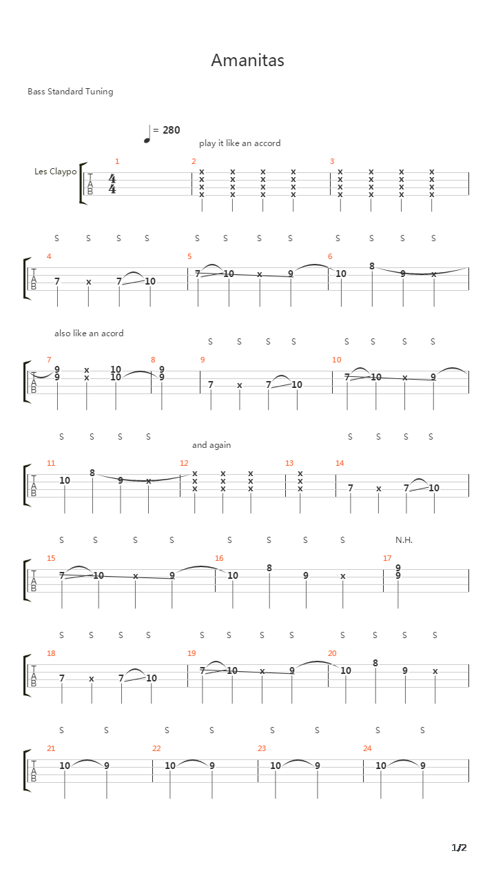 Amanitas吉他谱