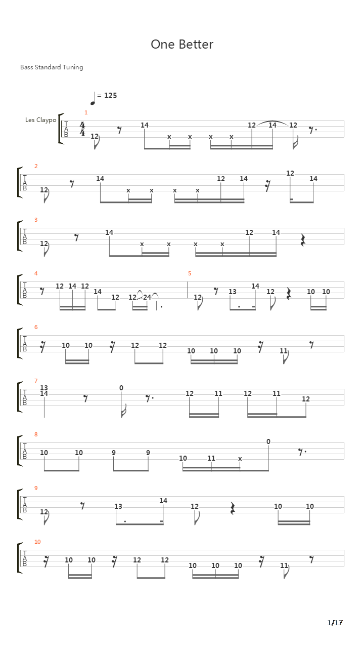 One Better吉他谱