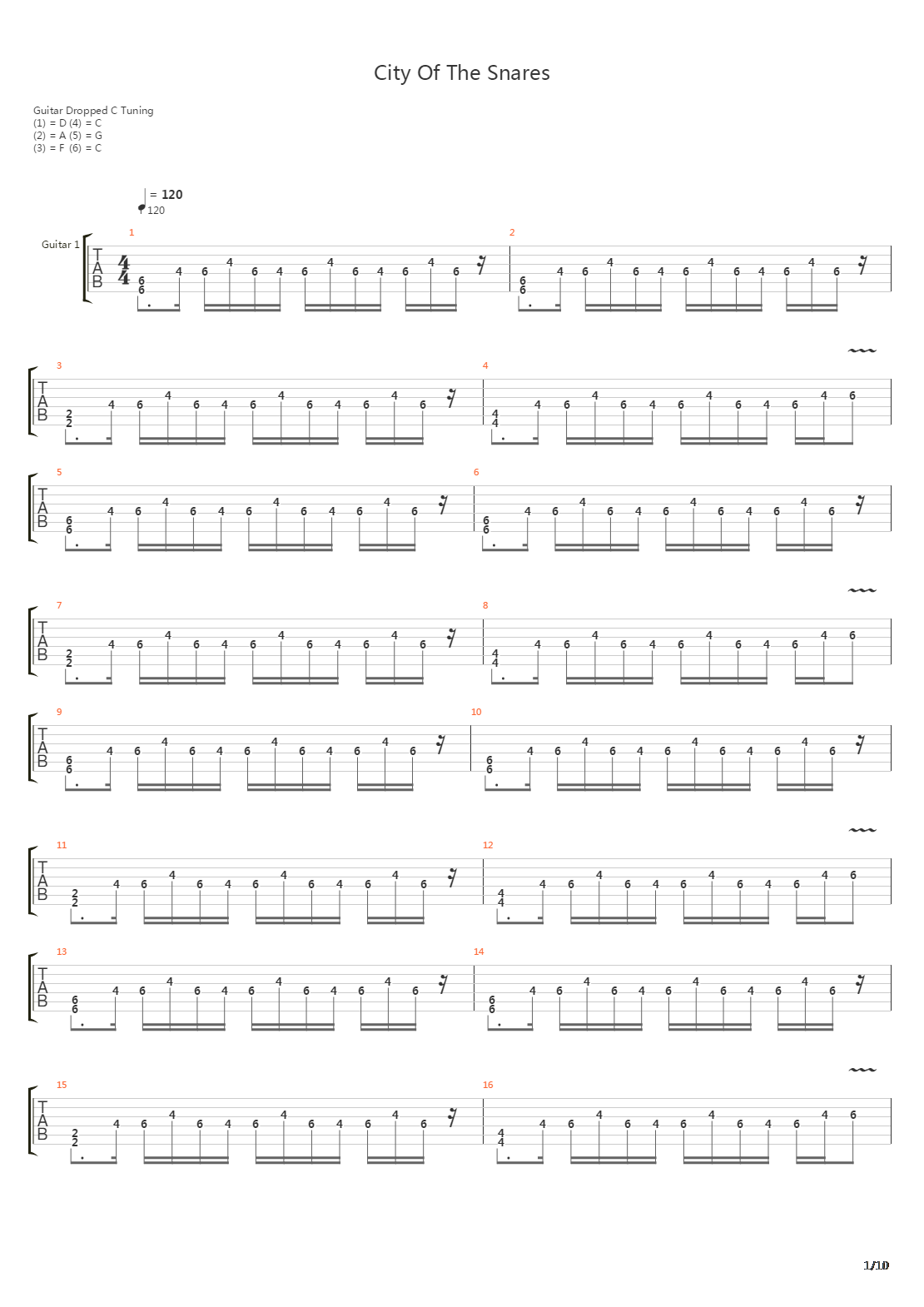 City Of The Snares吉他谱