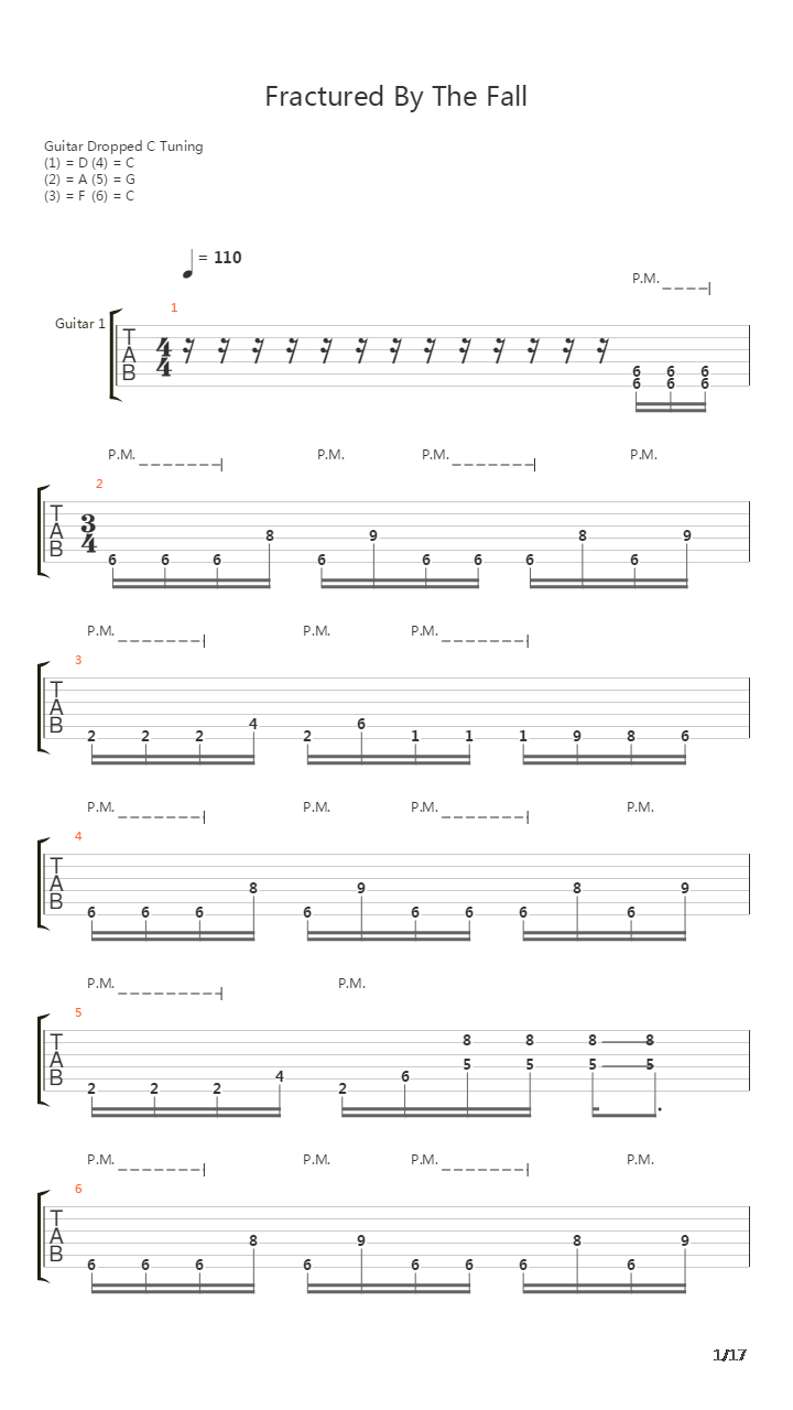 Fractured By The Fall吉他谱