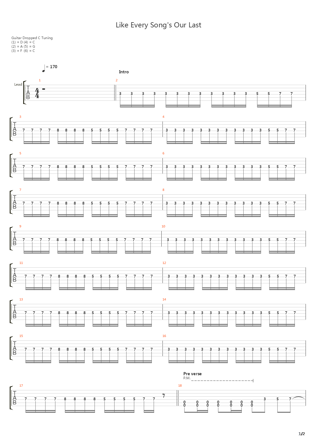 Like Every Songs Our Last吉他谱