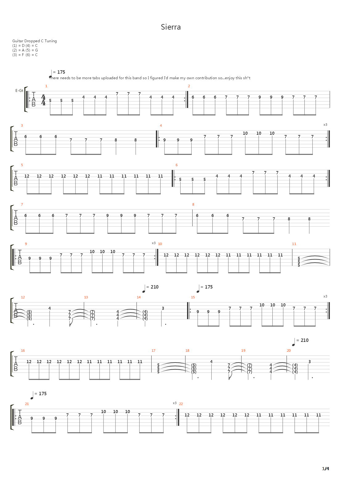 Sierra吉他谱