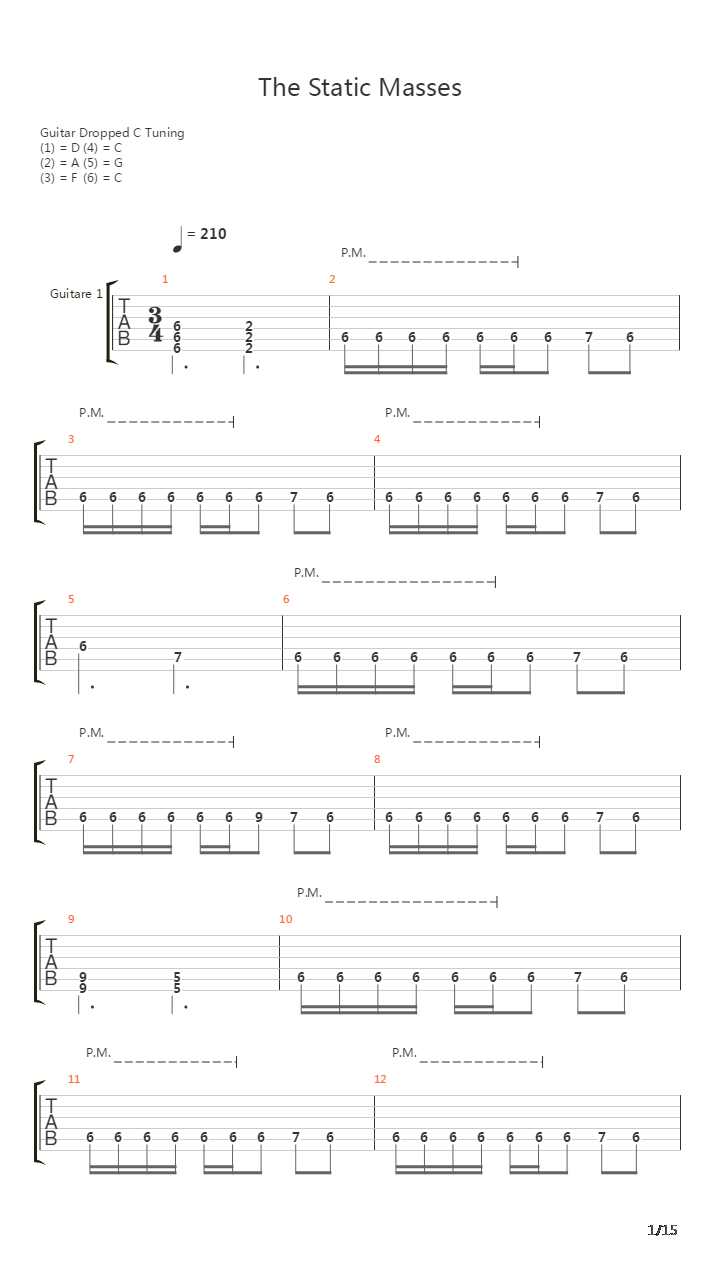 The Static Masses吉他谱
